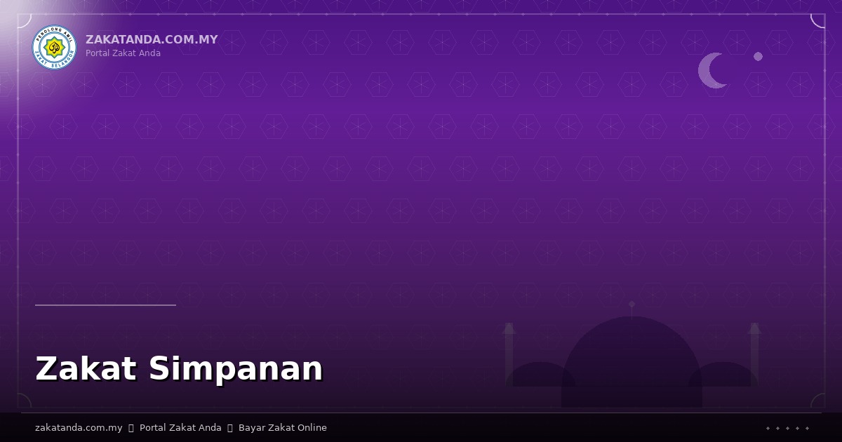 Zakat Simpanan